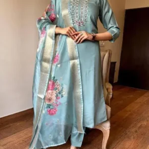 A-line Kurta set with dupatta for woman Printed dupatta