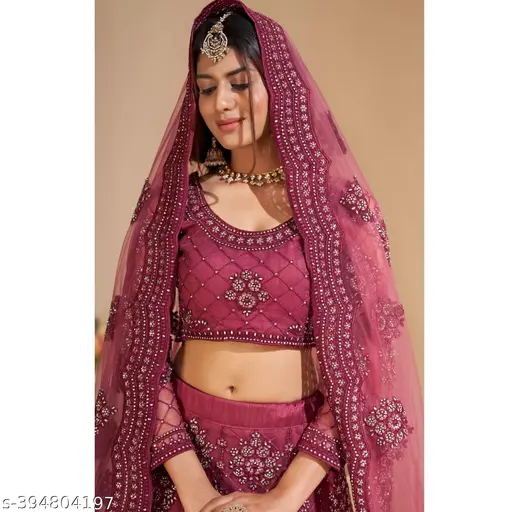 Wondor Chain Cording Lehenga Choli ( Semi Stitched ) - Image 2