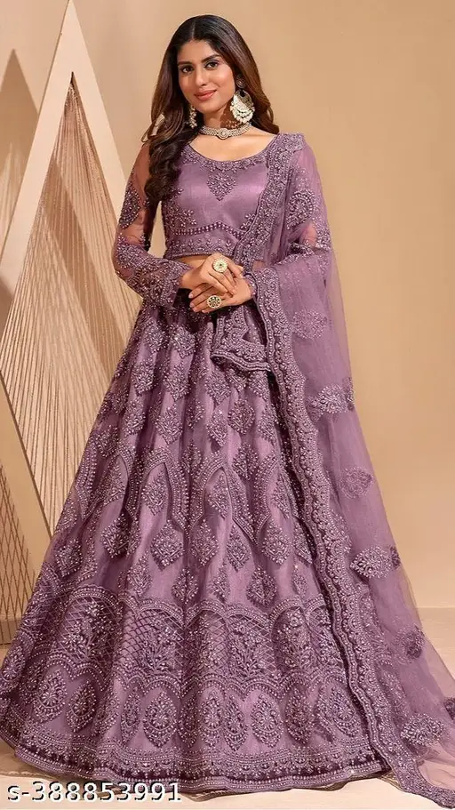 Embroidered Ethnic Chain Work Lehenga choli with dupptta for girl's and women's - Image 2