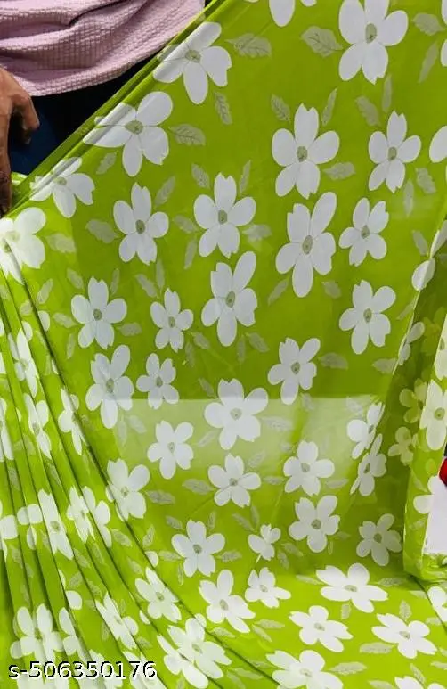 Trendy Womens Georgette Printed Saree with blouse. - Image 4