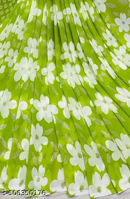 Trendy Womens Georgette Printed Saree with blouse. - Image 3